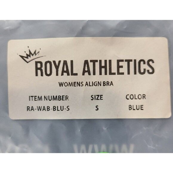 Royal Athletics Align Bra Blue Mesh Racerback Small NWT Workout Fitness - Picture 3 of 3